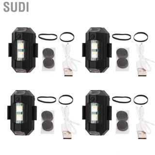 Sudi 4 Pcs  Collision Lights 3 Colors Modes  Flashing Warning Safety Lamps for Drones Motorcycles ATVs Bicycles