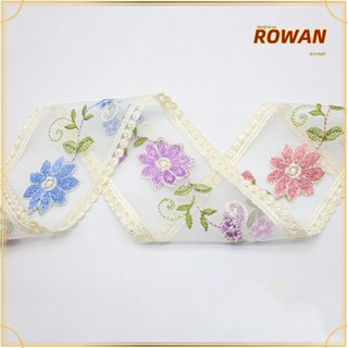 Rowans แผ่นสติกเกอร์ผ้าไม่ทอ ปักลายลูกไม้ DIY สําหรับตกแต่งกางเกงยีน