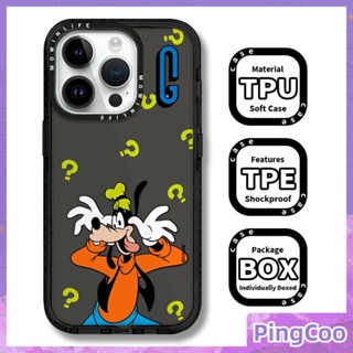 Pingcoo - เข้ากันได้สำหรับ เคส iphone 11 เคสไอโฟน เคสไอโฟน11  กรณีเคสใสหนากันกระแทกป้องกันกล้องกรอบสีดำน่ารักการ์ตูนเครื่องหมายคำถามลูกสุนัขเข้ากันได้กับ iPhone 14 PRO MAX 13 12 PRO MAX XR XS