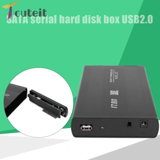 Tcuteit เคสฮาร์ดไดรฟ์ 3.5 นิ้ว USB 2.0 เป็นพอร์ต SATA 480Mbps