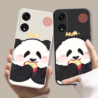 เคส  OPPO A17 A17K A58 A98 5G Reno 8T Reno8T Reno8 T 5G กรณีโทรศัพท์การ์ตูนแพนด้าน่ารัก C_A9