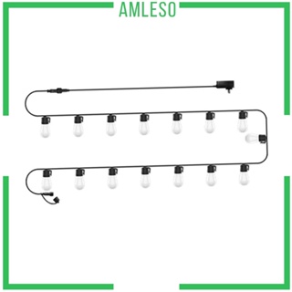 [Amleso] สายไฟหิ่งห้อย LED 49 ฟุต กันสภาพอากาศ ปลั๊ก EU สําหรับตกแต่งสวน คริสต์มาส ห้องนอน