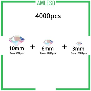 [Amleso] แจกันอัญมณีปลอม อะคริลิค ขนาด 3 6 10 มม. 4000 ชิ้น สําหรับตกแต่งโต๊ะ งานแต่งงาน วันเกิด