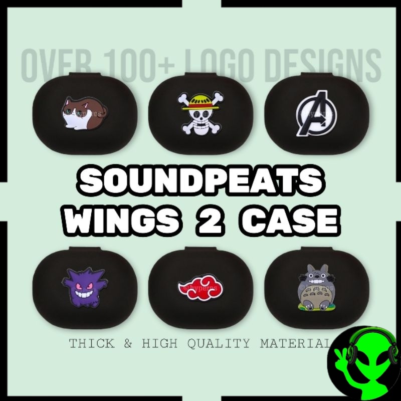 SoundPEATS Wings 2 Case Wireless Earbud Protective Shell Soft Silicone Case Soundpeats Wings2 Case