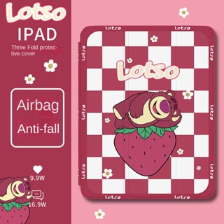เคสป้องกันแท็บเล็ต Tpu ลายหมีสตรอเบอร์รี่ พร้อมช่องใส่ปากกา สําหรับ iPad 2021 Pro 11 Air 4 10.9 Gen9 8 7 10.2 Gen5 6 2022 Gen 10