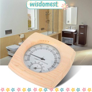 Wisdomest เครื่องวัดอุณหภูมิห้องซาวน่า แบบไม้ 2 In 1