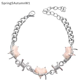 [SpringSAutumnW] สร้อยคอโชคเกอร์แฟชั่นเกาหลี ลายหัวใจ สีชมพู Y2k สําหรับผู้หญิง 2023 [TH]