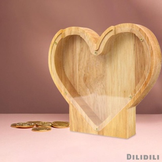 [ กระปุกออมสิน รูปหัวใจ เครื่องประดับเงิน สําหรับตู้อาหาร โต๊ะ