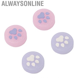 Alwaysonline Joystick Cover Prevent Slip Glittering Cute  Paw Shape Silicone Thumb Gri