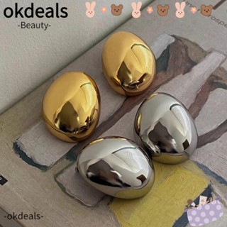 Okdeals ต่างหูสตั๊ด โลหะผสม แฟชั่นสําหรับผู้หญิง