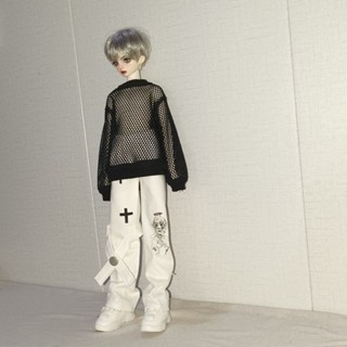 Bjd เสื้อยืดลําลอง แขนยาว ผ้าถัก ฉลุลาย สําหรับตุ๊กตา 1/4