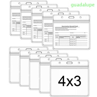 Guadalupe ที่ป้องกันบัตรวัคซีน 4x3 นิ้ว พร้อมป้ายชื่อ มีซิป สําหรับจัดระเบียบ CDC