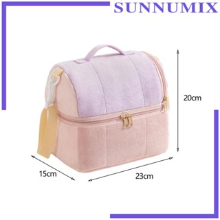 [Sunnimix] กระเป๋าเก็บกล่องอาหารกลางวัน ฉนวนกันความร้อน แบบนิ่ม สองชั้น ทนทาน สําหรับตั้งแคมป์ เดินป่า ปาร์ตี้ สํานักงาน