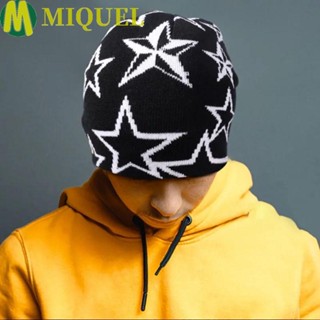 Miquel หมวกถัก ผ้าแคชเมียร์ ลายดาว กะโหลก ดาวห้าแฉก สไตล์พังก์ สตรีท