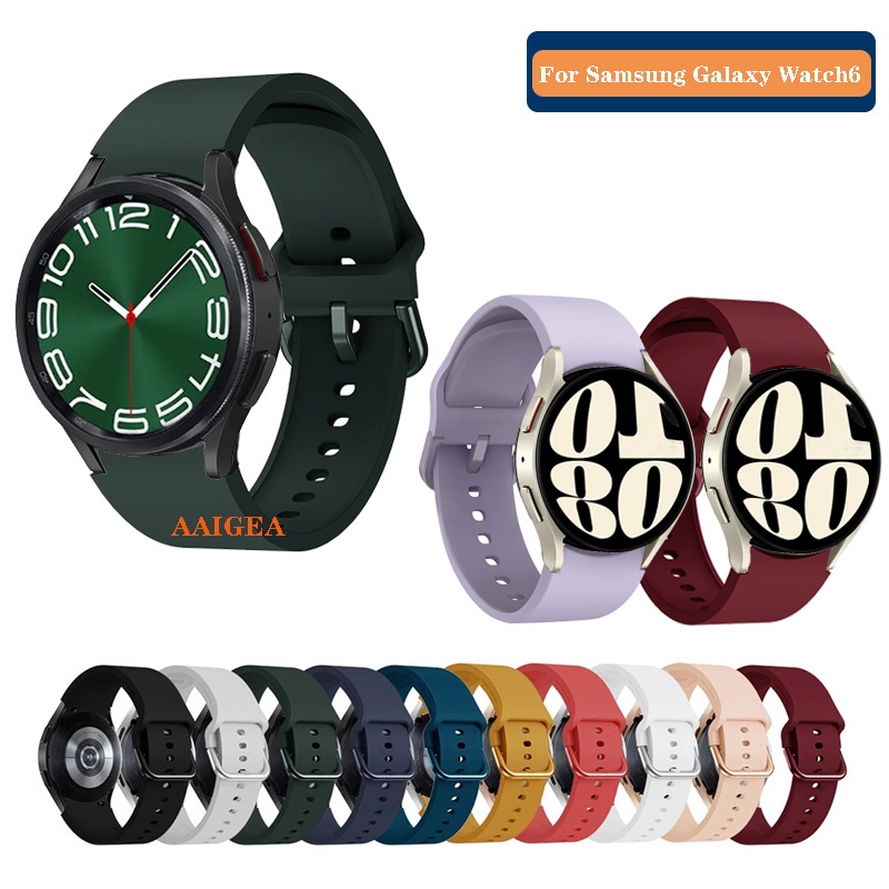 สายซิลิโคนสําหรับ Samsung Galaxy Watch 7 6 5 4 40/44 มม., Galaxy Watch6 Classic 43/47 มม., Watch5, Watch4