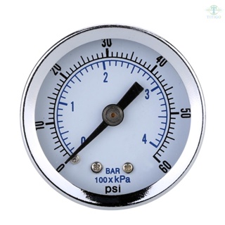 1/8" BSPT Air Compressor Hydraulic Pressure Gauge 0-60 PSI Back Mount 40mm Dial Plate