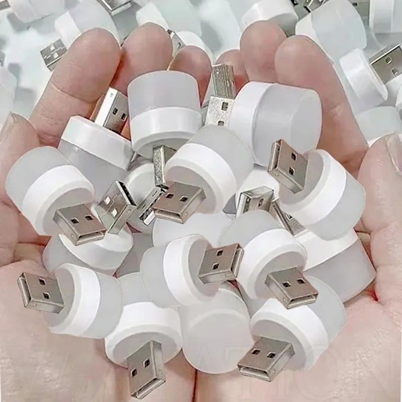 โคมไฟอ่านหนังสือ LED ทรงกลม ขนาดเล็ก แบบพกพา ชาร์จ USB สีขาวอบอุ่น