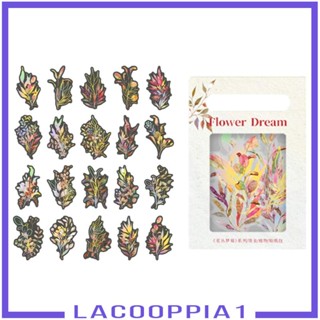 [Lacooppia1] สติกเกอร์ PET กันน้ํา สําหรับตกแต่งสมุด แล็ปท็อป แพลนเนอร์ ขวด 40 ชิ้น