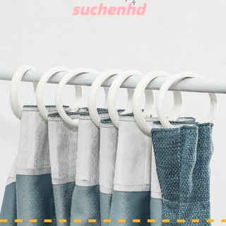 Suchenhd ห่วงผ้าม่านอาบน้ํา โอริง พลาสติก PP สีขาว ทนทาน ใช้ง่าย สําหรับม่านอาบน้ํา 40 ชิ้น