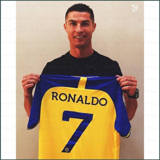 เสื้อกีฬาแขนสั้น ลายทีมชาติฟุตบอล Ronaldo No.7 Al Nassr No.7 ทรงหลวม พลัสไซซ์ สําหรับผู้ชาย และผู้หญิง 2022-2023