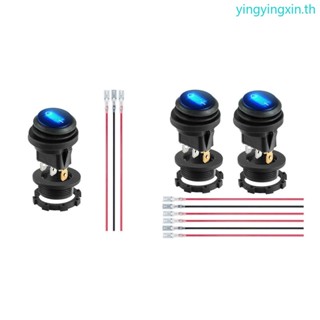 Yin สวิตช์โยก เปิด ปิด ไฟ LED 12V 3Pin สําหรับรถยนต์ เรือ