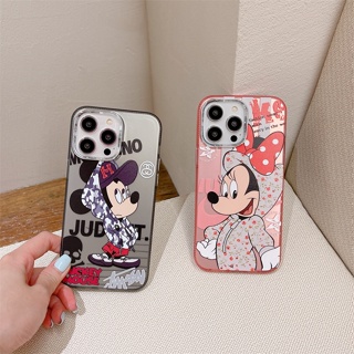 เคสแข็ง เคสไอโฟน iPhone 15 Pro Max iPhone 14 Pro Max iPhone 13 Pro Max iPhone 12 Pro Max iPhone 11 Cartoon มิกกี้เมาส์ Mickey Mouse &amp; มินนี่เมาส์ Minnie Mouse Electroplating Design Hard Case