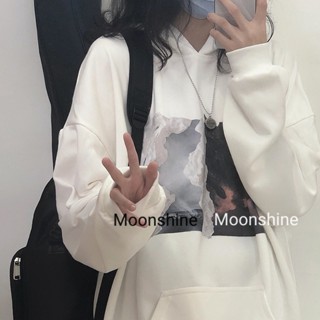 Moon เสื้อกันหนาว เสื้อแขนยาว เสื้อฮู้ด fashionable unique Popular สบายๆ WWY2390AKZ36Z230909