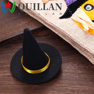 Quillan พร็อพหมวกแม่มด แฮนด์เมด สําหรับตกแต่งขวดไวน์ ปาร์ตี้ฮาโลวีน