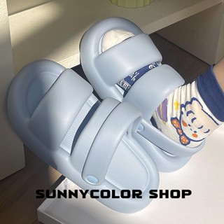 SUNNYCOLOR  รองเท้าแตะหญิง รองเท้าหัวโต แฟชั่น ธรรมดา ใส่สบายๆ 2023ใหม่ FBT23904SY 36Z230909