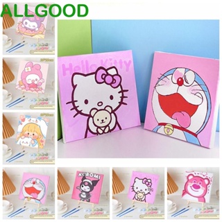 Allgoods ภาพวาดสีน้ํามันอะคริลิค ระบายสีตามตัวเลข รูปดอกทิวลิป มายเมโลดี้ DIY ของเล่น สําหรับผู้ใหญ่ และเด็ก