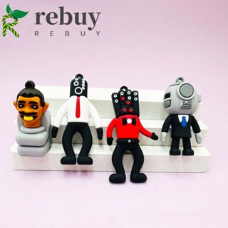 Rebuy พวงกุญแจ จี้การ์ตูนอนิเมะ Skibidi Bop Skibidi Tv Man Camara Man Skibidi สําหรับผู้หญิง และผู้ชาย