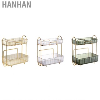 Hanhan Makeup Organizer 2 Tier Bathroom Countertop Large  Cosmetic Holder Shelf for Bedroom Dresser