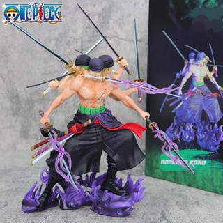 โมเดลฟิกเกอร์ Pvc อนิเมะ One Piece Roronoa Zoro Figure GK The Island of Ghost Nine Knives Flow Statue ขนาด 30 ซม. ของเล่นสําหรับเด็ก