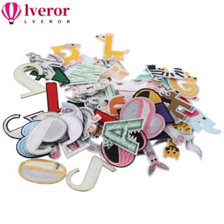 Lveror ตัวเลขตัวอักษร Iron on Letters สําหรับเสื้อผ้า ถุงเท้า 72 ชิ้น