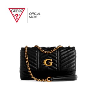 GUESS กระเป๋าสะพายผู้หญิง รุ่น QB897621 LOVIDE CONVERTIBLE XBODY FLAP สีดำ