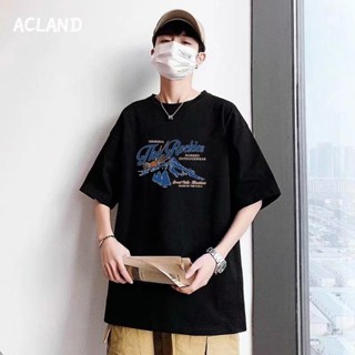 Acland เสื้อยืดผู้ชาย ผู้ชายเสื้อเชิ้ต เสื้อยืด ผ้านุ่ม ใส่สบาย ไม่หด ไม่ต้องรีด 36Z230908