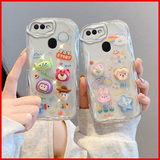 เคสโทรศัพท์มือถือแบบนิ่ม tpu ใส ลายก้อนเมฆ หมีน้อย พร้อมตุ๊กตาหมี สําหรับ OPPO F9 Pro A5s A7 A12 F9 TY