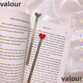 Valour ที่คั่นหนังสือ โลหะ รูปหัวใจ เครื่องเขียน สําหรับคู่รัก