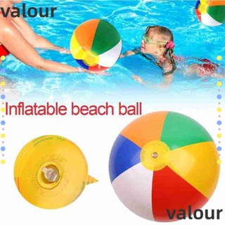 Valour ลูกโป่งเป่าลม สีรุ้ง 30 ซม. ของเล่นชายหาด เกมฤดูร้อน สําหรับเด็ก 5 ชิ้น