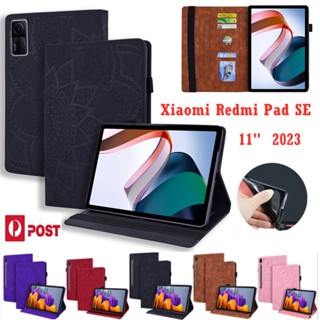 เคสแท็บเล็ตหนัง ฝาพับ พร้อมช่องใส่ปากกา กันกระแทก สําหรับ Xiaomi Redmi Pad SE 2023 11.0 นิ้ว