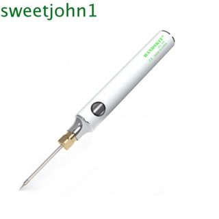 Sweetjohn หัวแร้งเชื่อมบัดกรีไร้สาย 5V 8W ปรับอุณหภูมิได้ ชาร์จ USB แบบพกพา สําหรับซ่อมแซม