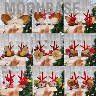 Moonbase Christmas Antler Hair Clips Cute Exquisite  Reindeer Barrettes for Parties Birthday Cosplay