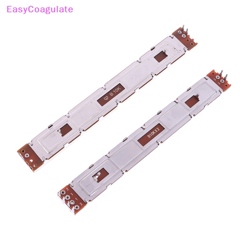 Eas โพเทนชิโอมิเตอร์ โพเทนชิโอมิเตอร์ สไลด์ตรง B10K 128 มม. ช่องคู่ B103 ยาวรวม 12.8 ซม. จังหวะ 100 Ate