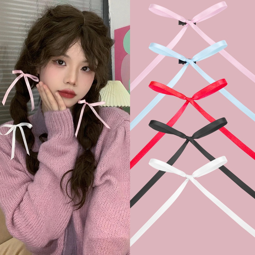 กิ๊บติดผมโลหะ รูปโบว์ริบบิ้น Duckbill Y2K ขนาดเล็ก น่ารัก สีสันสดใส เครื่องประดับ สําหรับผู้หญิง