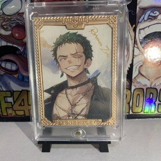 การ์ดเก็บสะสม Onepiece Card Bago One Piece Third Bullet Oil Painting Limited Metal Frame Card