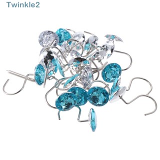 Twinkle ตะขอแขวนผ้าม่านอาบน้ํา อะคริลิค 2 สี ยืดหยุ่น ทนทาน รับน้ําหนักได้เยอะ 24 ชิ้น