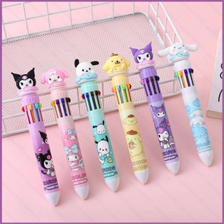 SANRIO Sq2 ปากกาลูกลื่น 0.5 มม. 10 สี ลาย Kuromi Melody หลากสี เครื่องเขียน สําหรับเด็ก