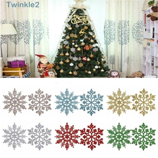 Twinkle เกล็ดหิมะ 10 ซม. คุณภาพสูง สําหรับตกแต่งปาร์ตี้คริสต์มาส หน้าหนาว 24 ชิ้น