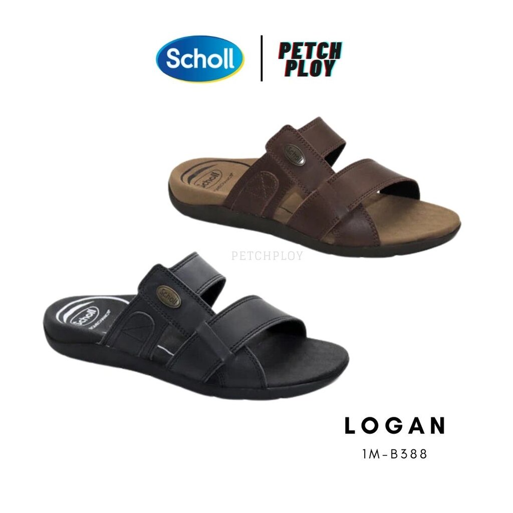 Scholl รุ่น LOGAN 1M-B388 รองเท้าสกอลล์ของแท้ รองเท้าแตะผู้ชาย พื้นรองเท้าออกแบบโดยแพทย์เฉพาะทาง