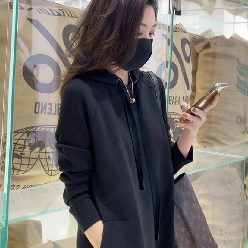 ใหม่ชุดเดรสมีฮู้ดที่อบอุ่นและมีสไตล์สําหรับฤดูใบไม้ร่วงและฤดูหนาว ราคา ถูกที่สุด ดีลบีเคเค แกลเลอรีภาพที่ 8